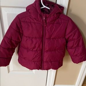 Deep purple puffer jacket